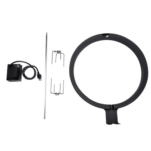 Kamado Joe Joetisserie quiet motor ensures smooth rotation.