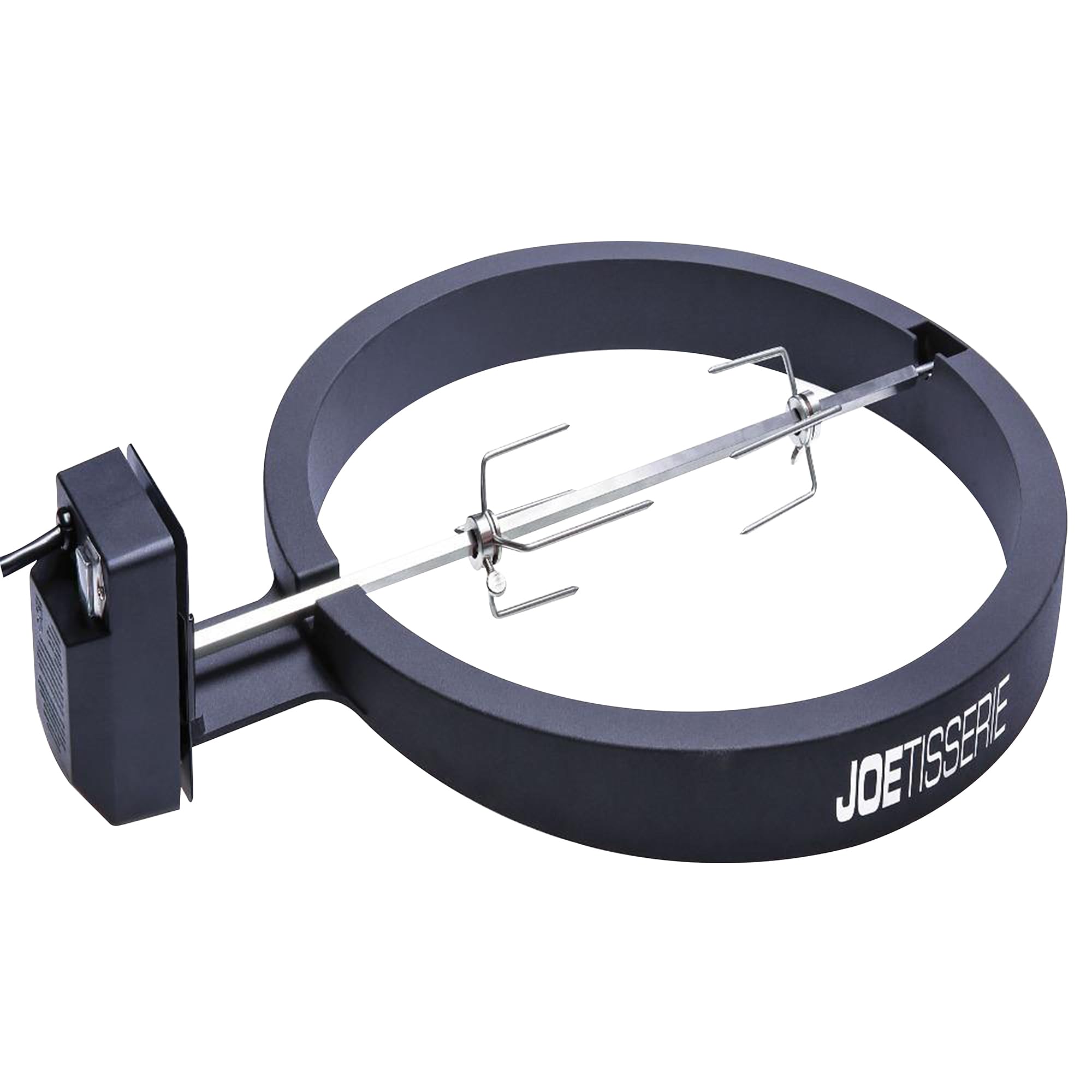 Kamado Joe Joetisserie with an 18-inch spit rod for even cooking.