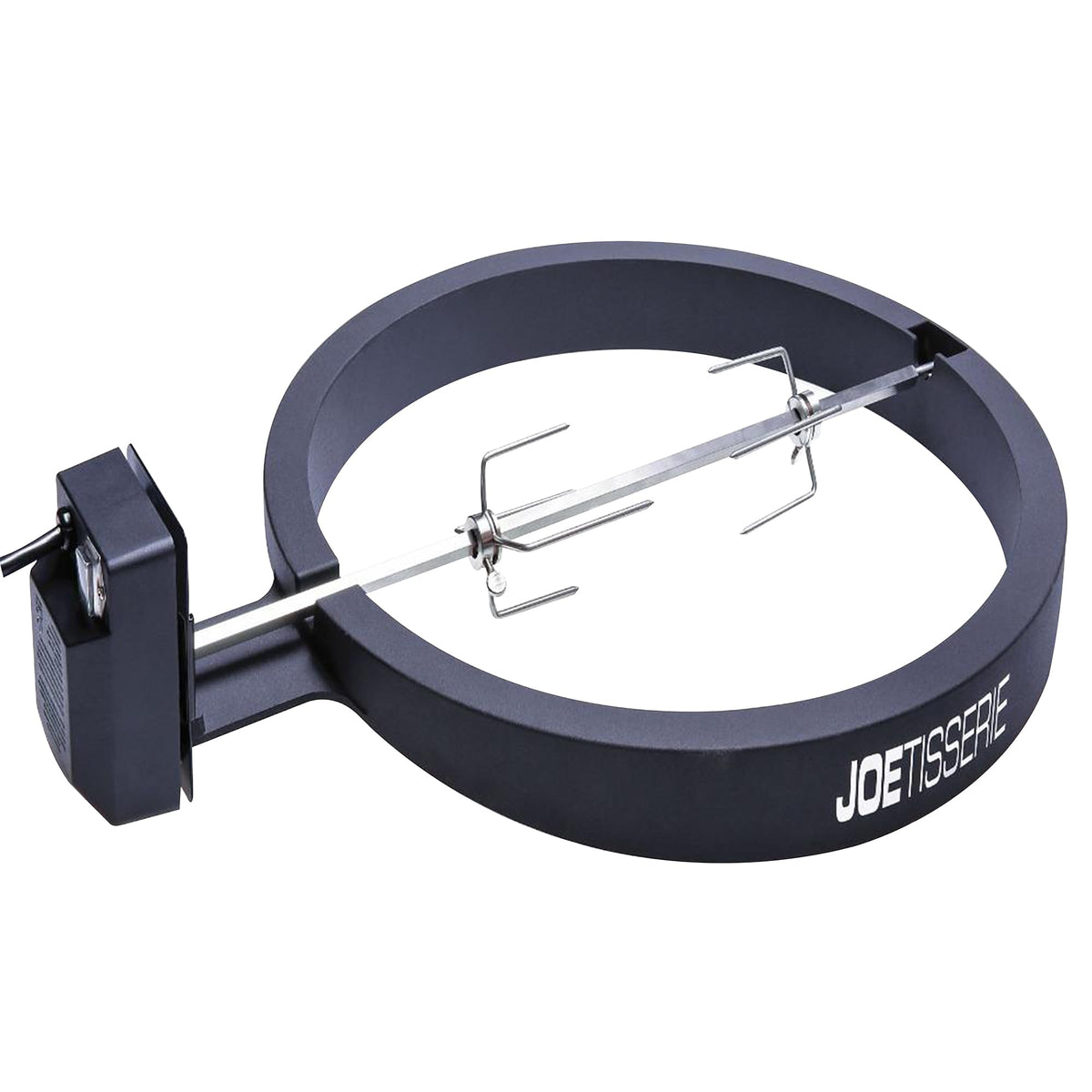 Kamado Joe Joetisserie with an 18-inch spit rod for even cooking.