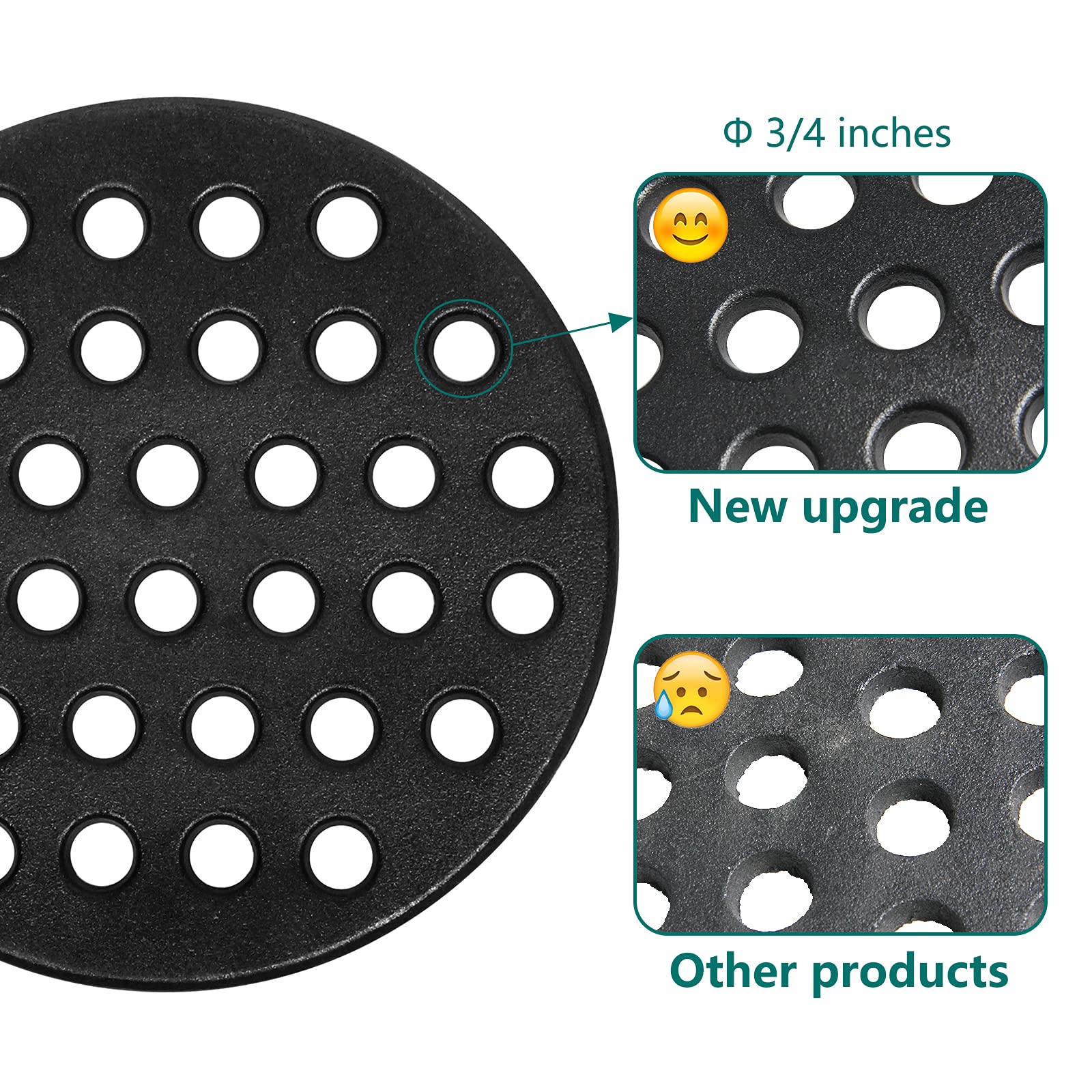 KAMaster 9-inch fire grate installed in a Green Egg for balanced heat.