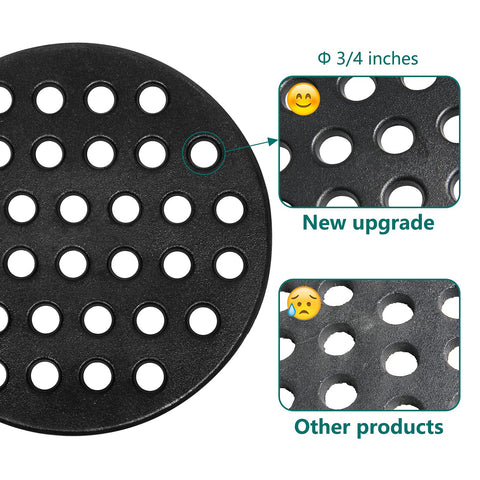 KAMaster 9-inch fire grate installed in a Green Egg for balanced heat.