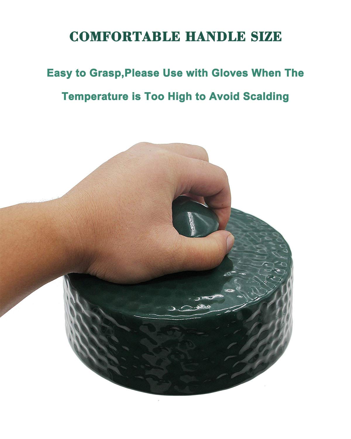 Kamaster ergonomic handle close-up reveals easy, secure grip for safe handling.
