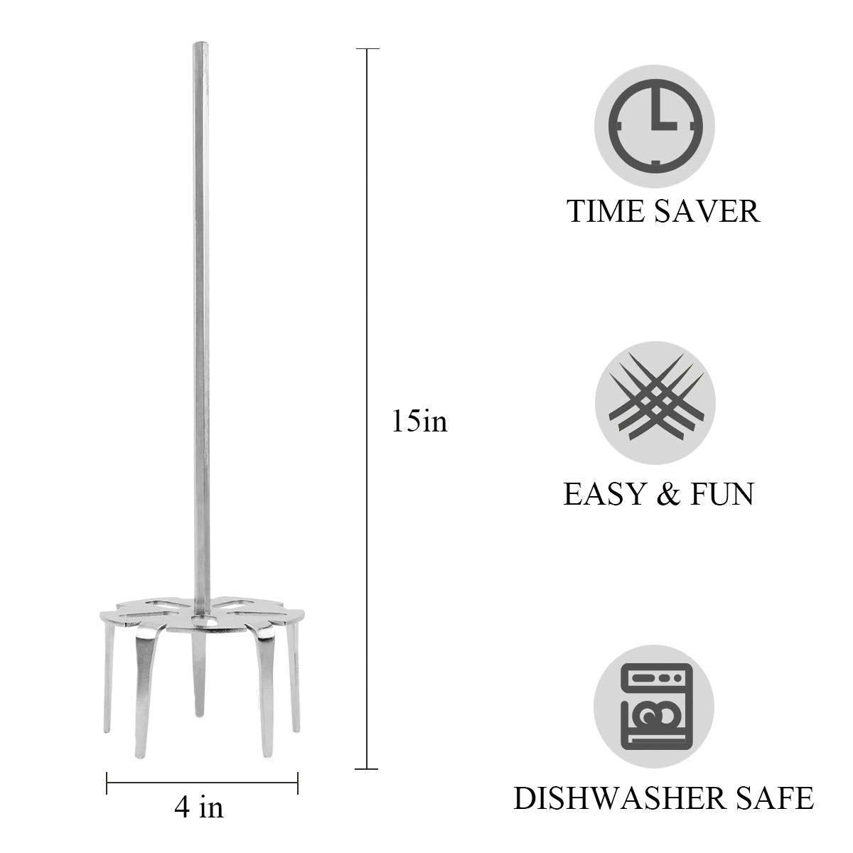 KAMaster pork puller with hex shaft connection for secure drill grip.