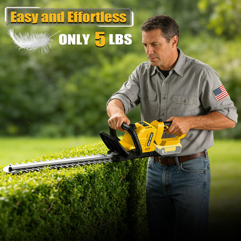 KAMIERTE trimmer is DeWALT 20V MAX battery compatible for flexible power.