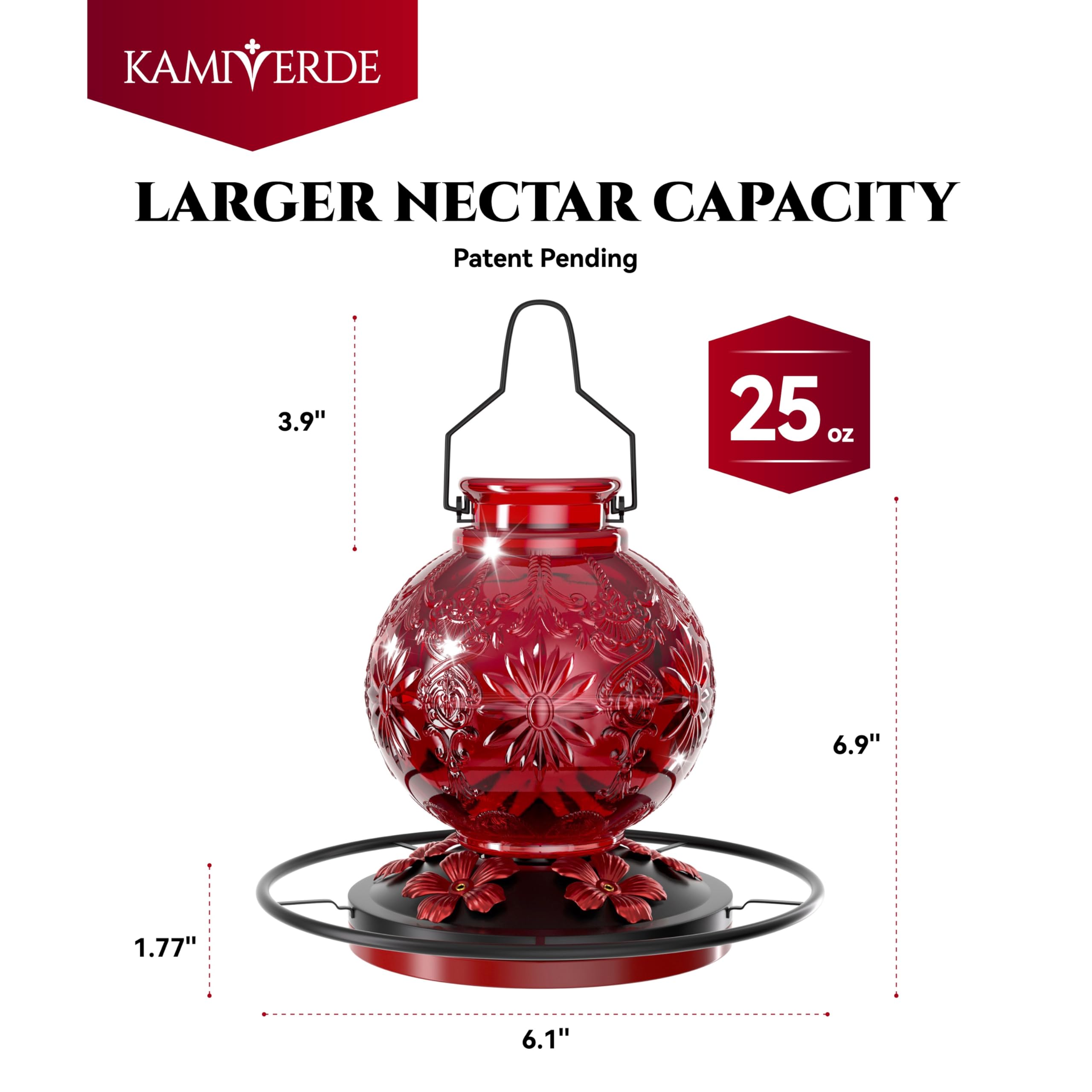 KAMIVERDE leak-resistant seal minimizes drips during windy days.
