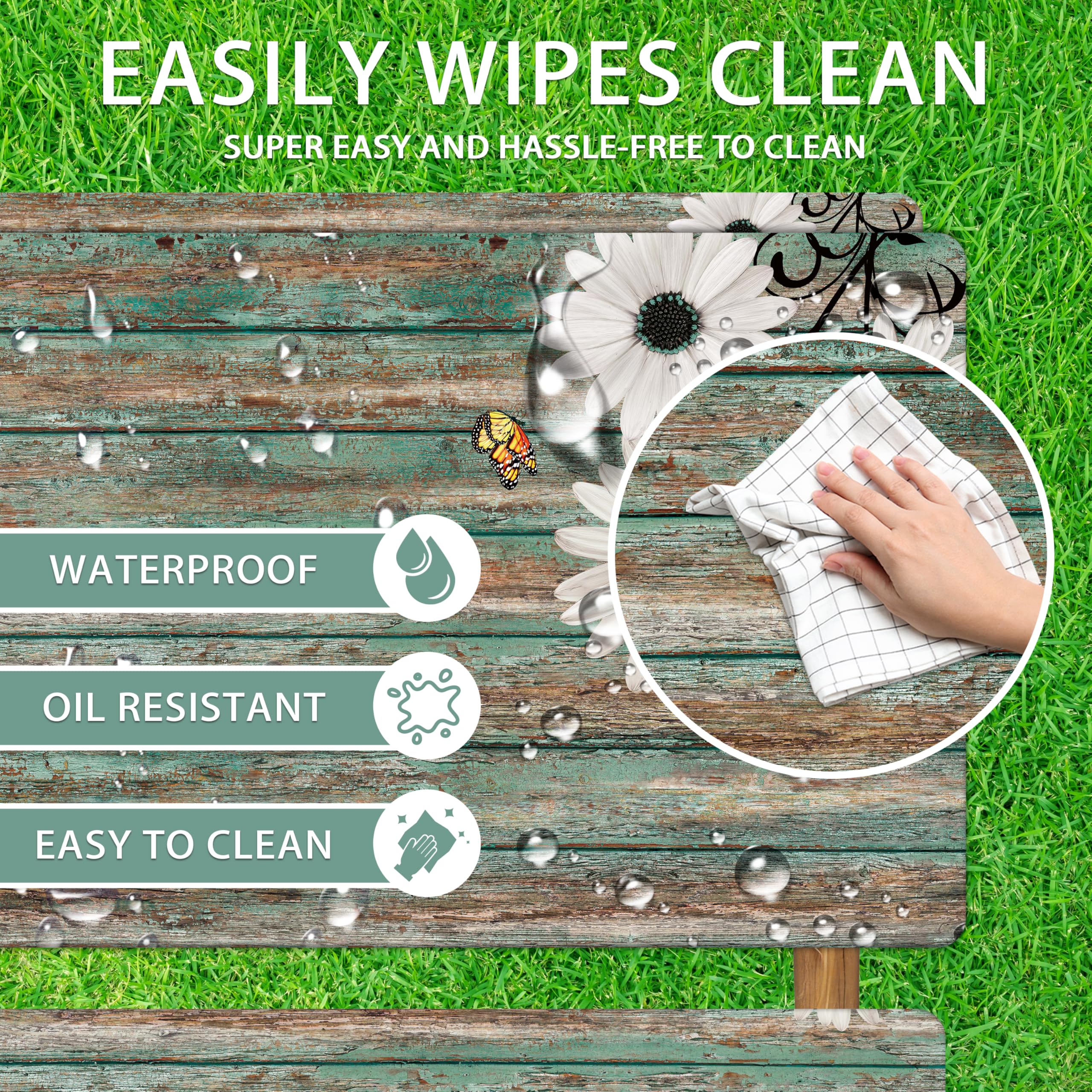 Kamoor elastic edge design secures covers quickly for easy setup.