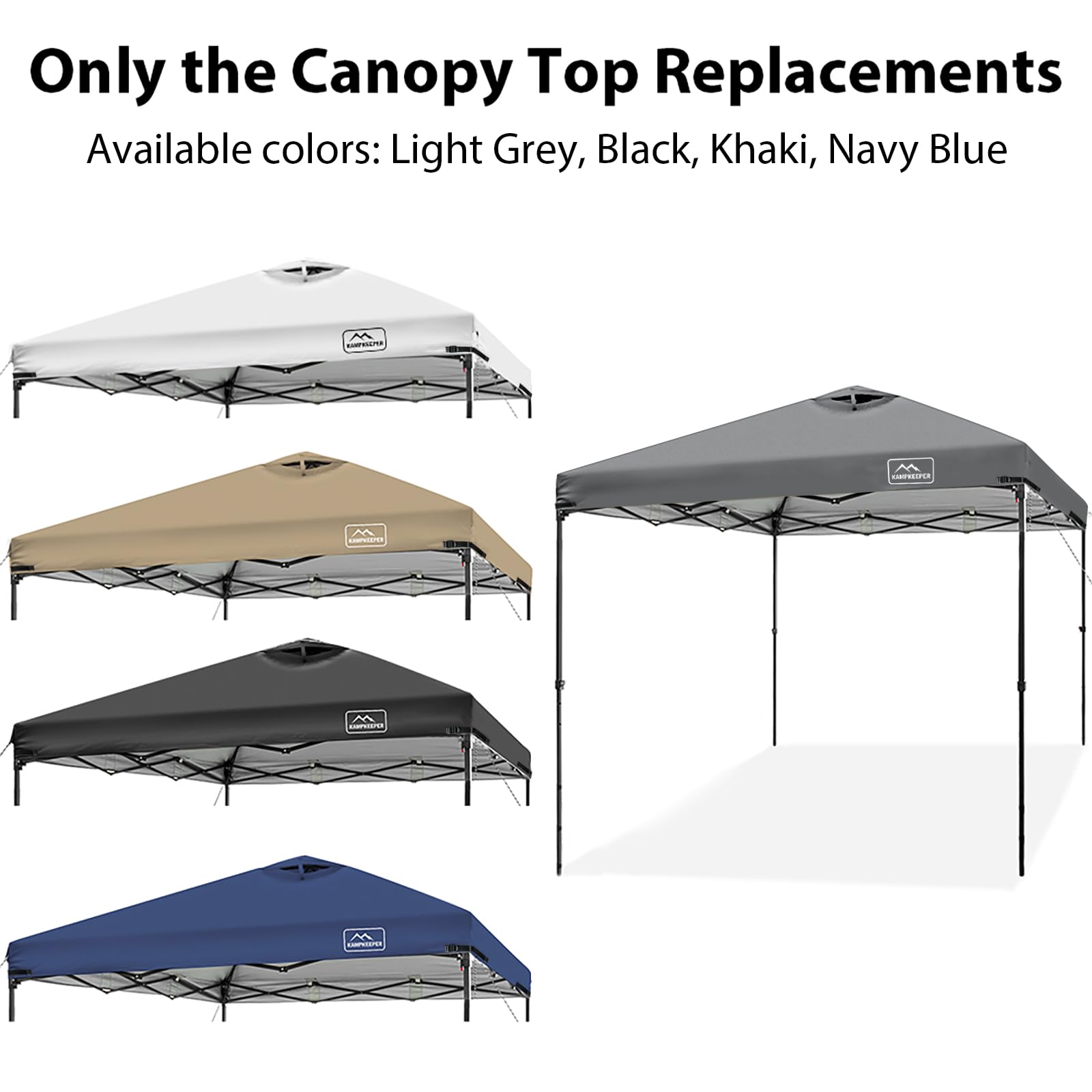 KAMPKEEPER canopy top waterproof UV block keeps outdoor shade reliable.