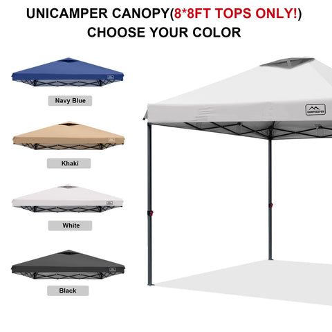 KAMPKEEPER light gray canopy top close-up showing PU coating