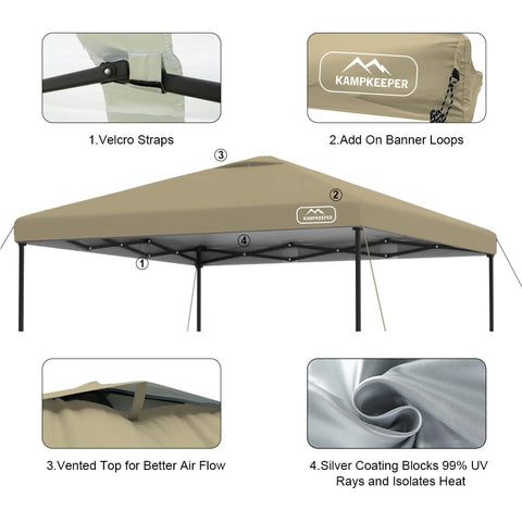 KAMPKEEPER outdoor shade top ideal for patios and gardens.