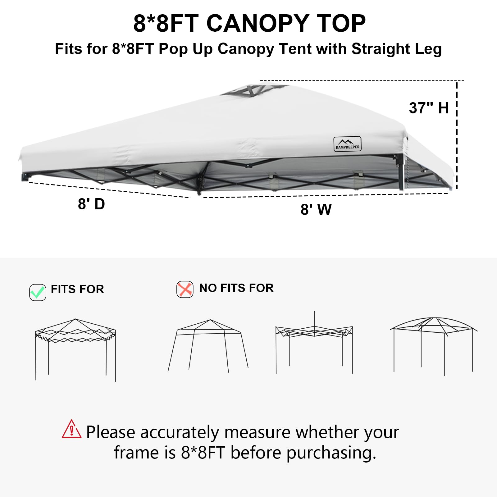 KAMPKEEPER pop-up canopy top with air vent for better airflow