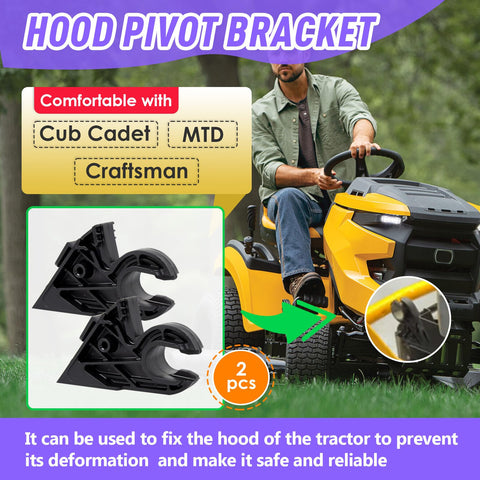 Kamrexi hood pivot bracket installation image shows an easy DIY replacement for reducing hood deformation risk.
