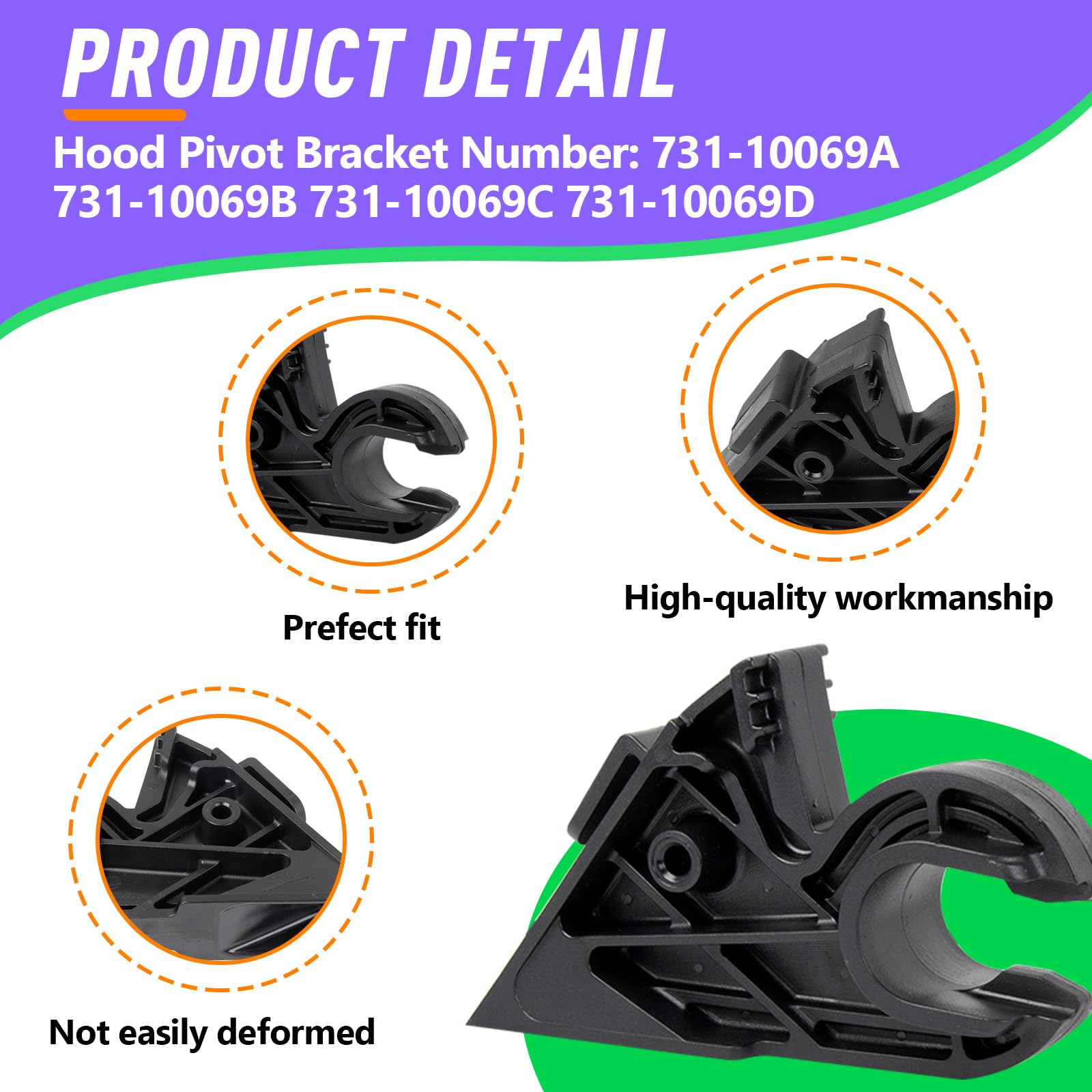 Kamrexi replacement bracket kit; easy to install without professional help.