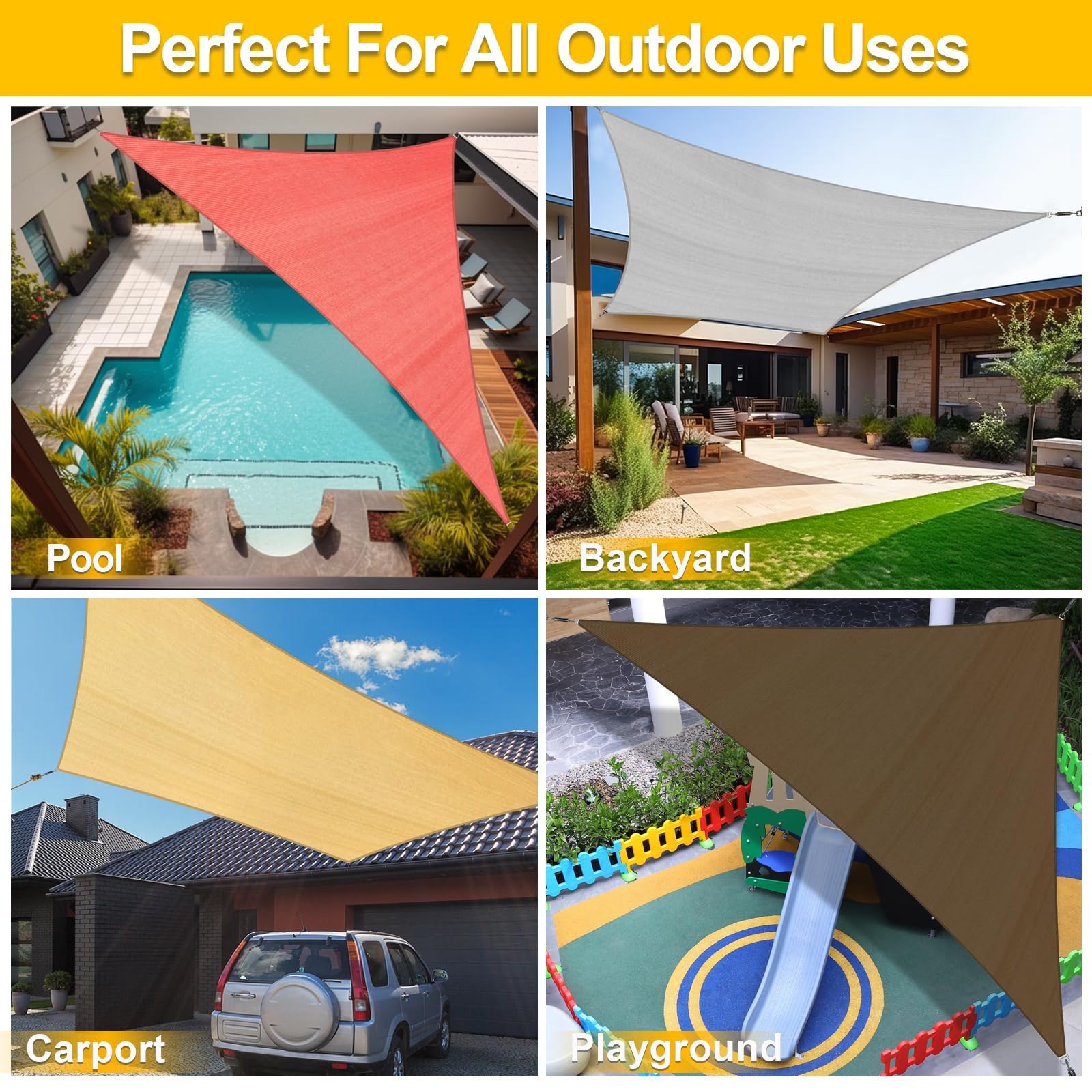 KANAGAWA sun shade sail breathable material 185gsm allows air flow