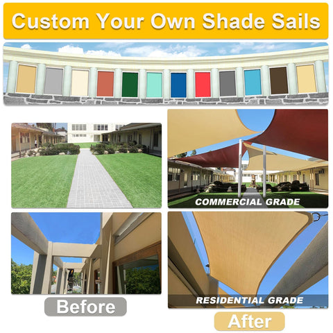 KANAGAWA sun shade sail custom size suits patios and gardens