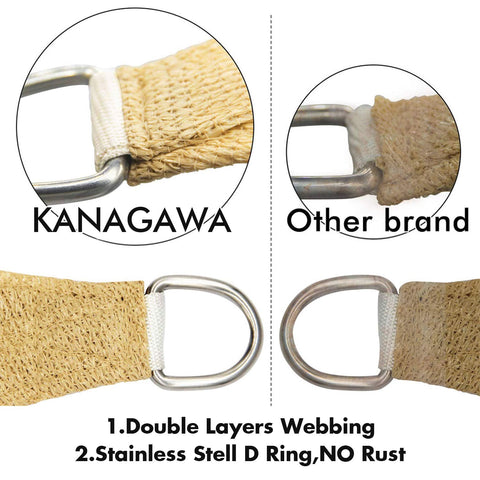 KANAGAWA sun shade sail installed over a patio creates breathable shade.
