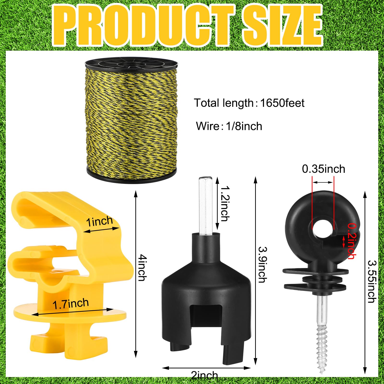 Kanayu black insulators on posts for reliable, low-maintenance fencing.
