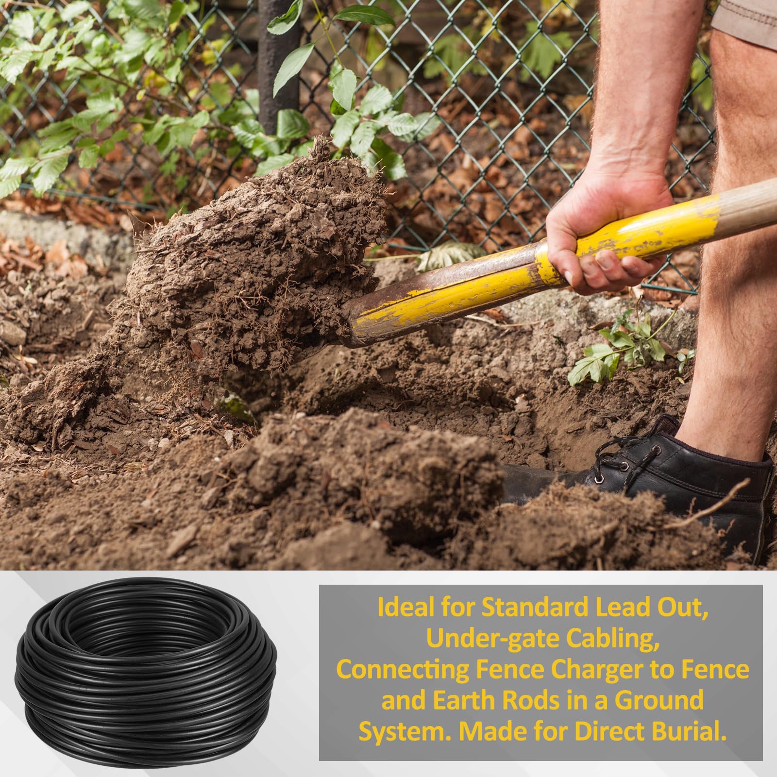 Kanayu black PVC insulation shields the conductor against moisture and wear.