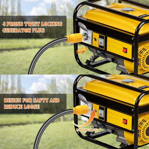 Kanayu compact yellow generator adapter designed for portability in travel and RV setups.