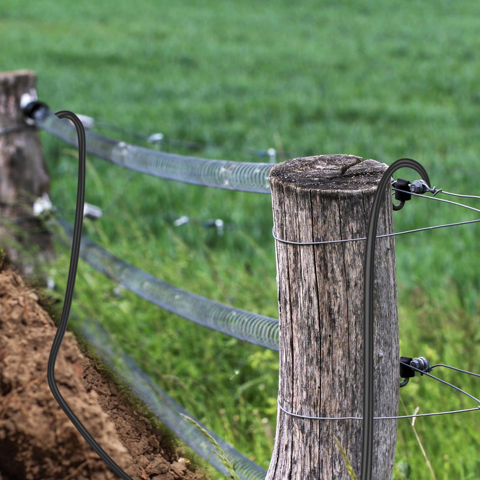 Kanayu direct burial-ready cable supports under/over ground fencing with durable performance.