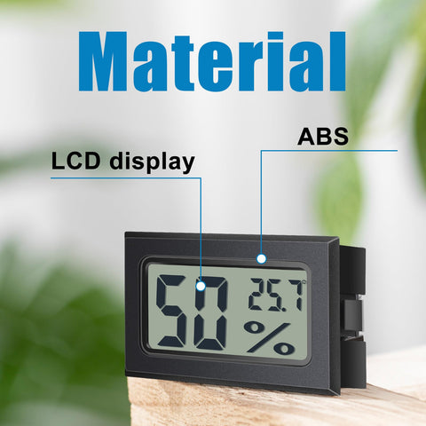 Clear LCD readout shows Fahrenheit temperature and humidity levels.