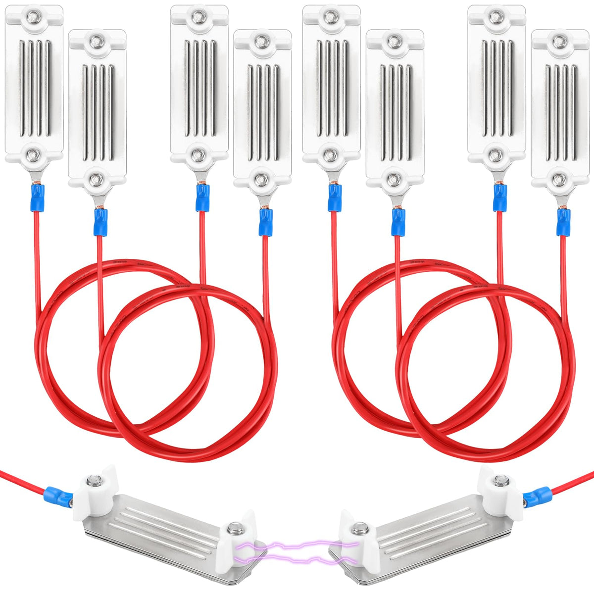 Kanayu Lectric fence tape connector, 40mm width, durable connection.