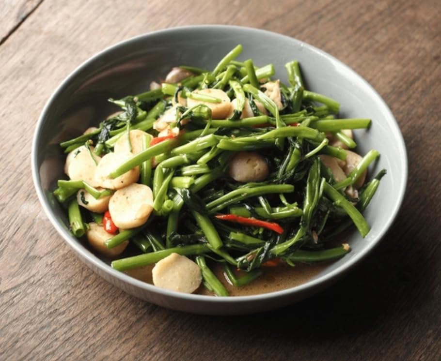 Water spinach seeds ready for stir-fries and nutritious greens.