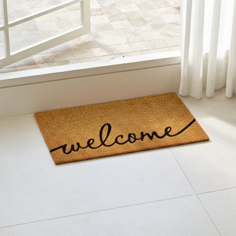KANKUN Bold Coco Coir Door Mat close-up of coir texture showing durable bristles