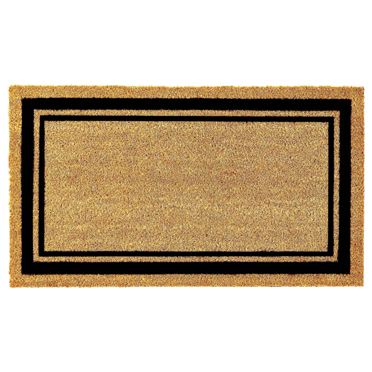 KANKUN Coco Coir Door Mat border shows durable coconut fibers for scraping dirt at entrances.