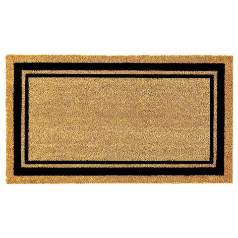 KANKUN Coco Coir Door Mat border shows durable coconut fibers for scraping dirt at entrances.