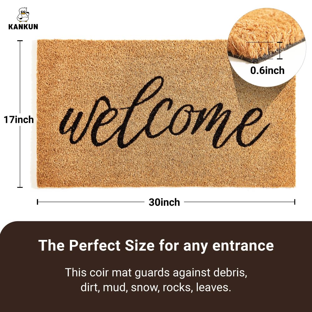 KANKUN Door Mat heavy backing detail keeping mat in place