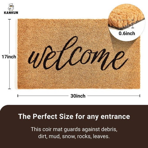 KANKUN Door Mat heavy backing detail keeping mat in place