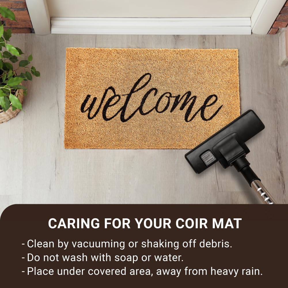 KANKUN Coco Coir Doormat size 17x30 for standard doorways