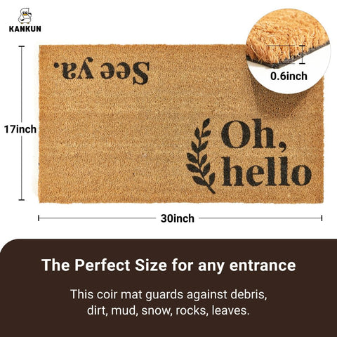 KANKUN door mat heavy backing closeup showing rugged construction