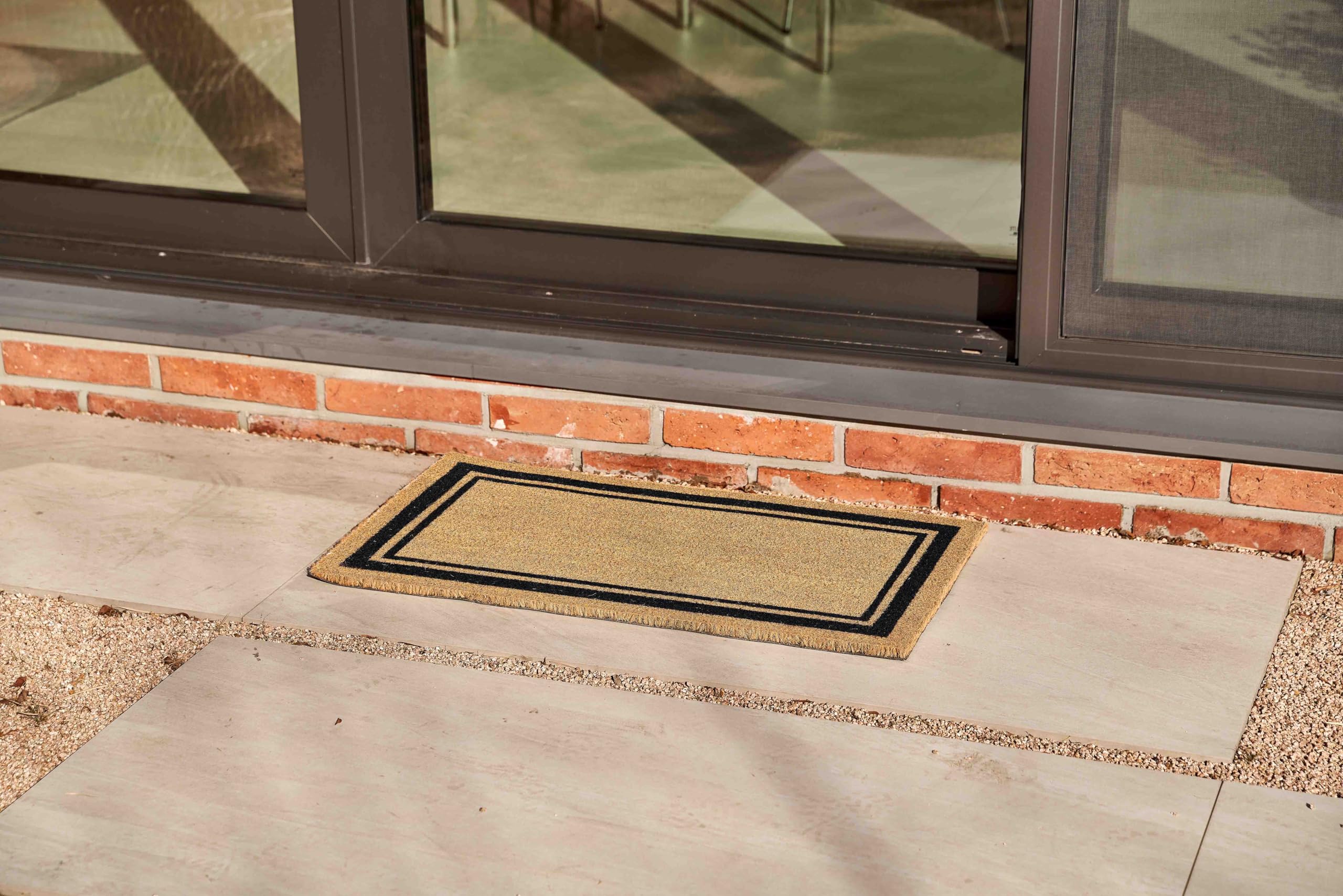 KANKUN Door Mat Heavy Duty Backing provides reliable grip in high-traffic entryways.