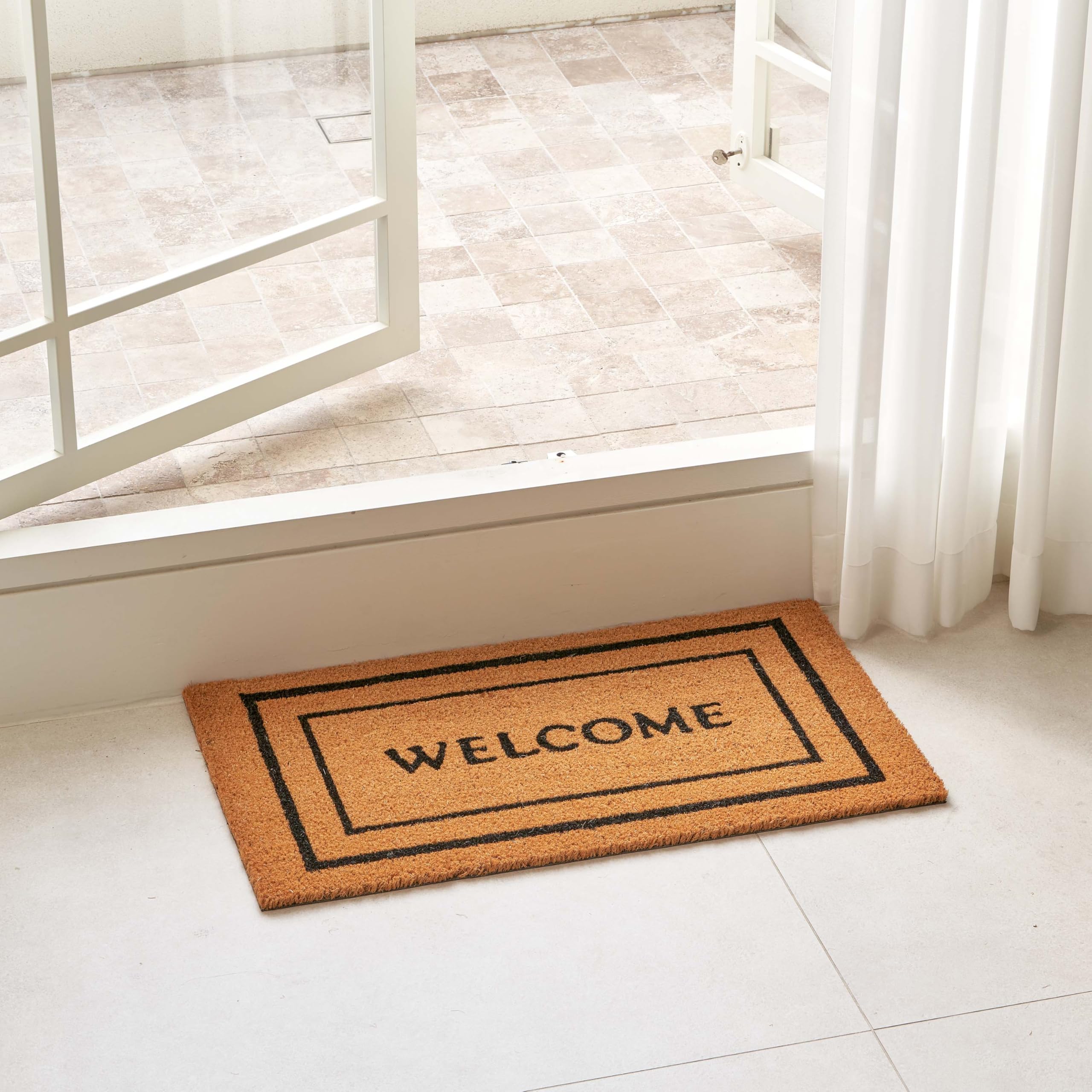 Close-up of heavy-duty backing on KANKUN mat for durability