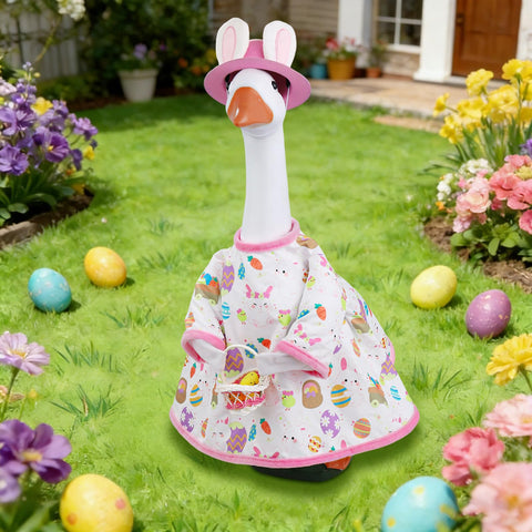Kanmeii fits most 23-inch lawn geese, simple secure fit.