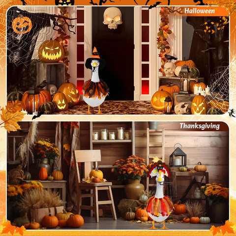Kanmeii 23-inch porch goose Valentine’s outfit adds romantic garden flair