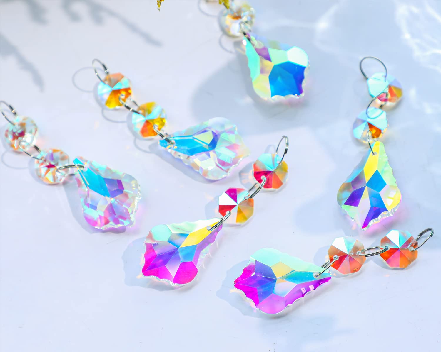 Kanpura 38mm crystal suncatcher with octagon beads for light catches