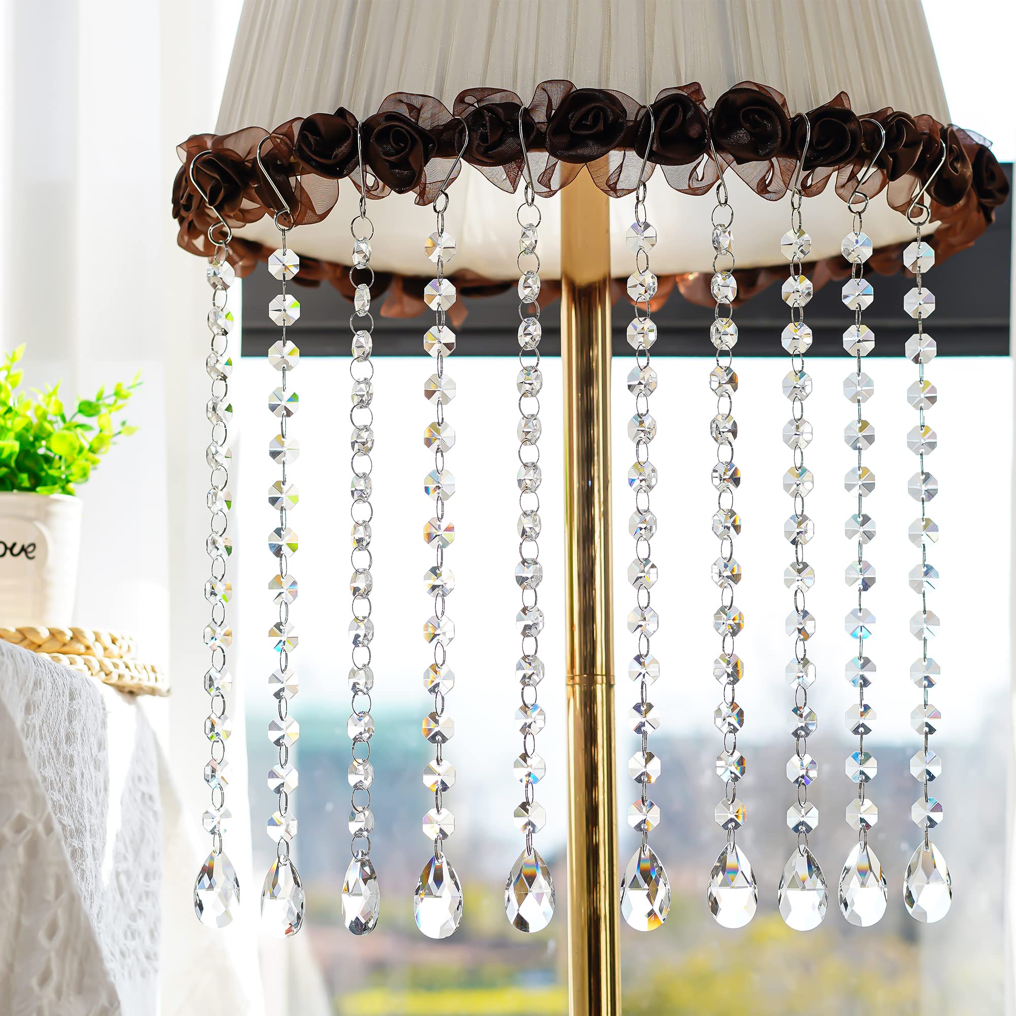 KANPURA chandelier prism 12.7in hang length adds elegant sparkle to rooms.
