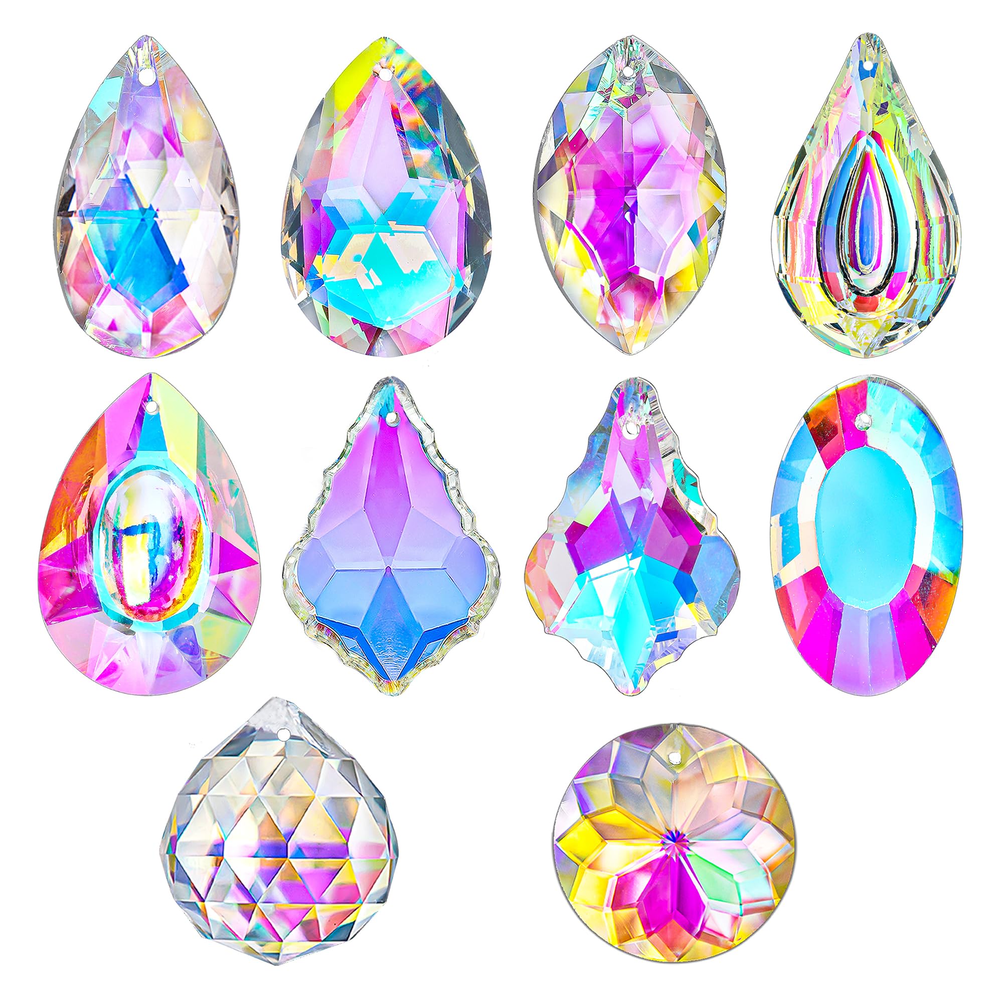 Kanpura Christmas ornament prisms sparkle on trees.