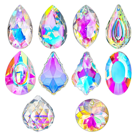 Kanpura Christmas ornament prisms sparkle on trees.