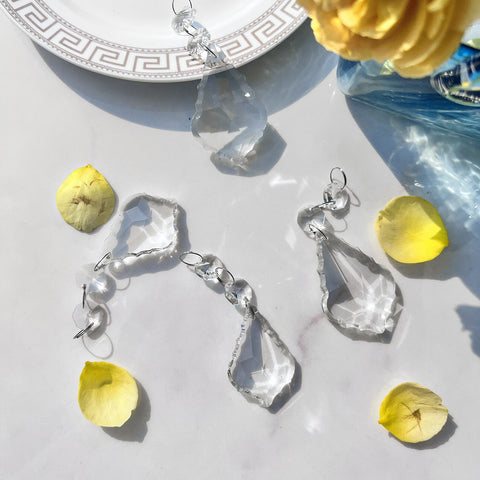 Kanpura crystal prisms for Christmas tree and holiday decor.