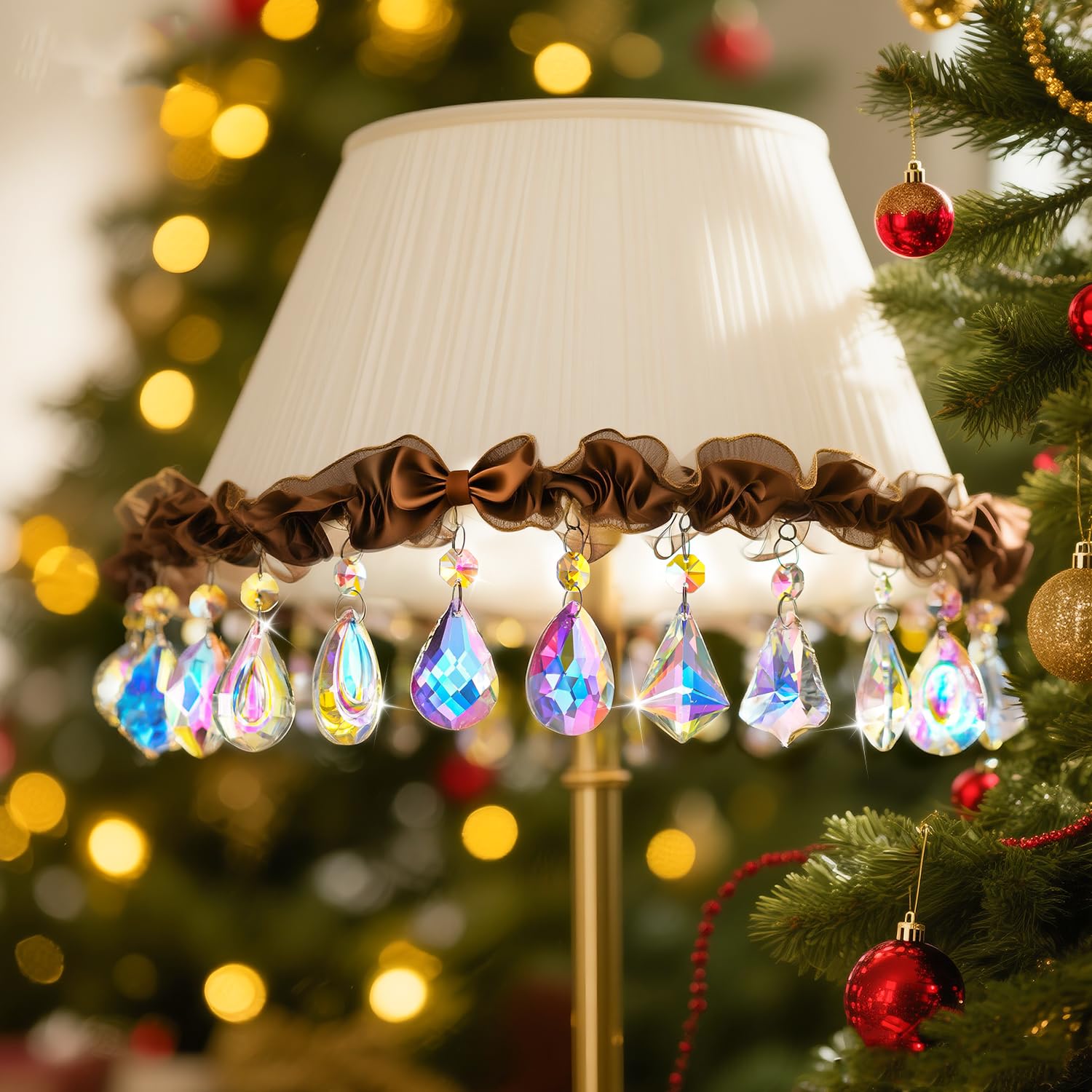 Kanpura crystal prisms in varied shapes create vivid window rainbows.