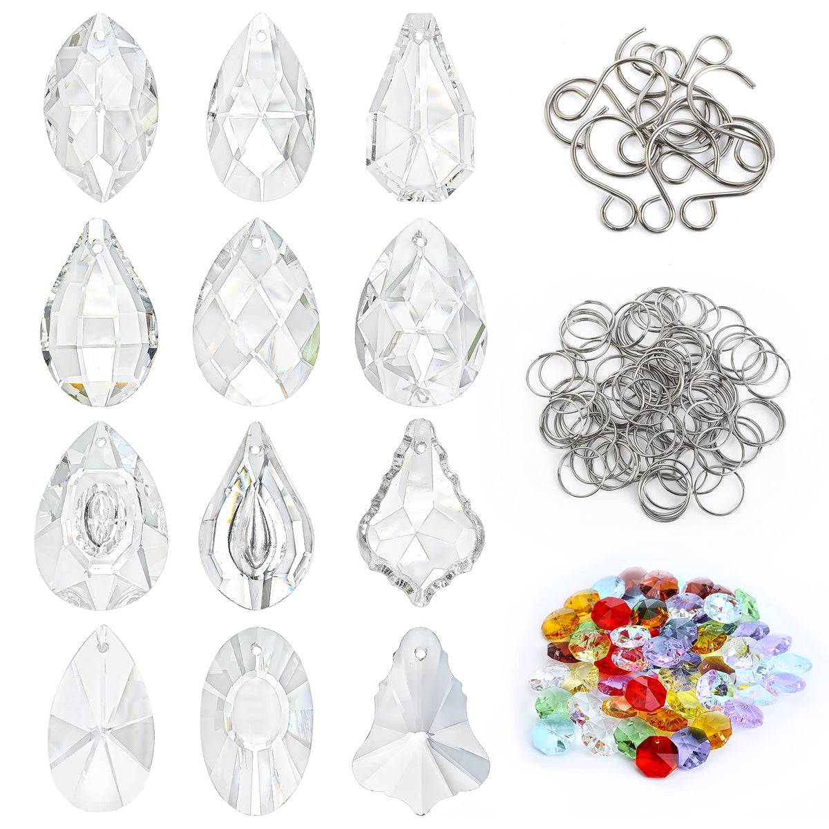 kanpura DIY Suncatchers clear crystal prisms catching sunlight to form vivid rainbows