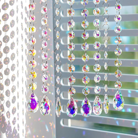 KANPURA teardrop crystals pair with stainless hardware for quick, secure hanging and long-lasting sparkle