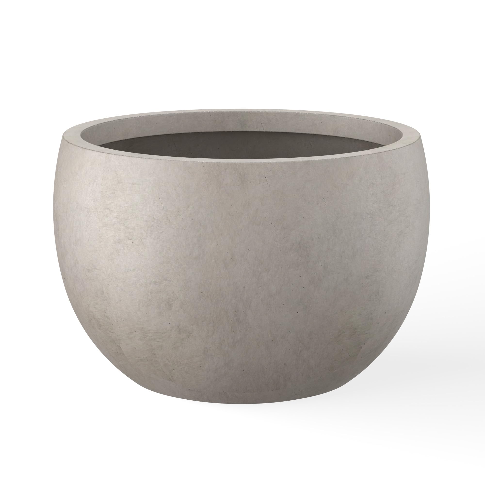 Kante 11.8-inch round concrete planter exterior finish for durable, modern outdoor spaces.