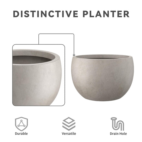 Kante lightweight composite construction makes moving the planter easier.