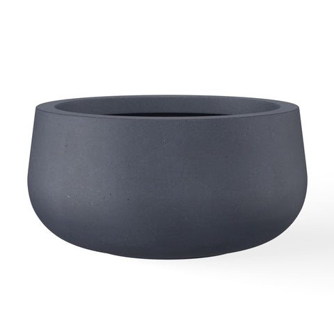 Kante 15-7 inch round planter with drainage hole for easy watering control.