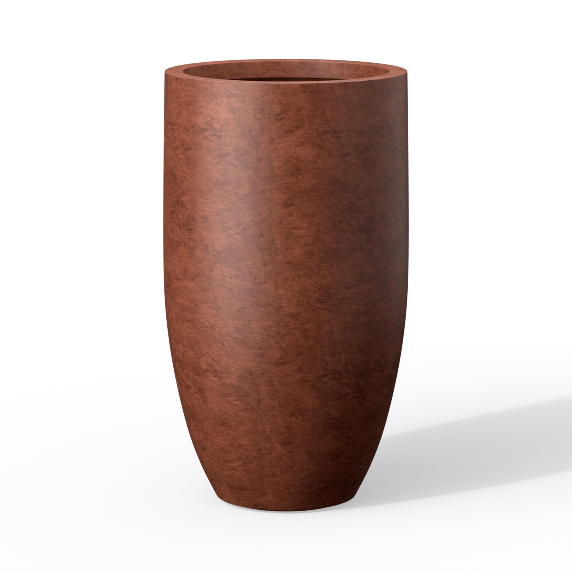 Kante 24-Inch Round Concrete Planter front view for modern interior styling