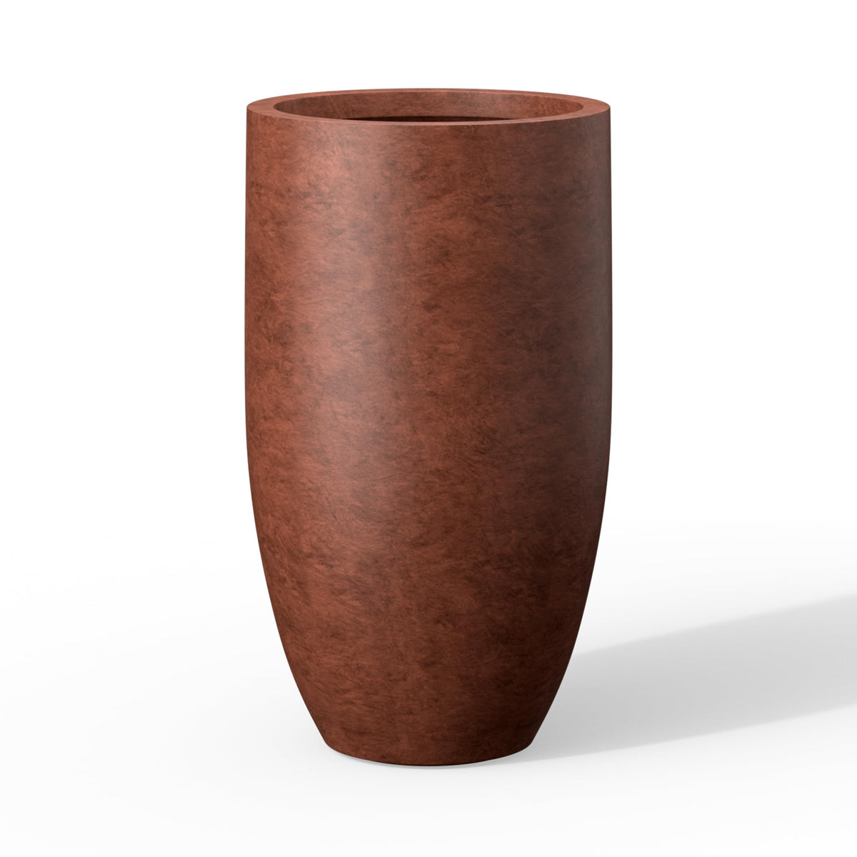 Kante 24-Inch Round Concrete Planter front view for modern interior styling